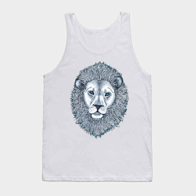 Blue Eyed Lion Tank Top by micklyn